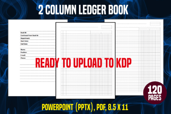 2 Column Ledger Book for Organized Record Keeping