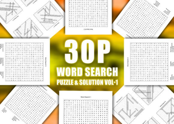 30 Word Search Puzzle Solution Vol-1: A Strategic Tool for Focus, Learning, and Daily Planning
