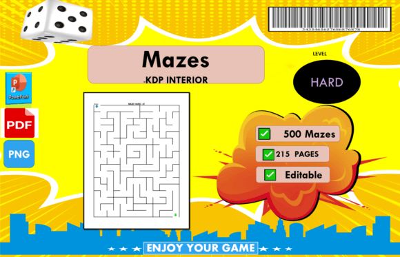 500 Mazes Puzzles with Solution ✅HARD: A Strategic Asset for Low‑Content Publishing