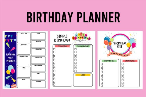 Birthday Planner List – Design Assets for Celebrations