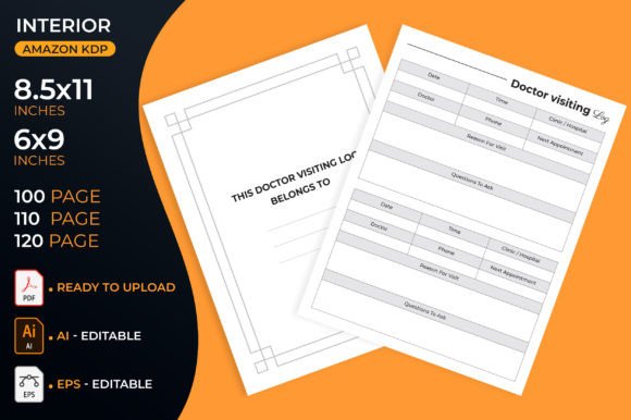 Doctor Visiting Logbook: A Complete KDP Interior Solution