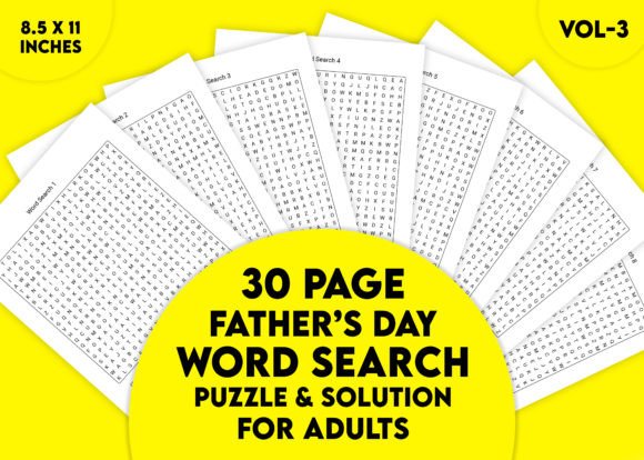 Father's Day Word Search Puzzle Vol-3