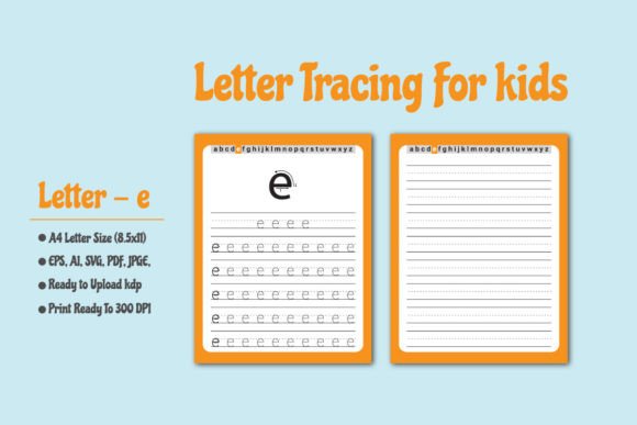 Kids Letter Tracing Worksheet - E: A Practical Resource for Early Literacy Development