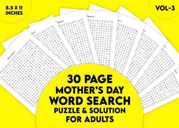 Mother's Day Word Search Puzzle Vol-3: A Thoughtful Blend of Fun and Gratitude